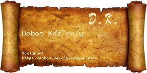 Dobos Károly névjegykártya