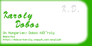 karoly dobos business card